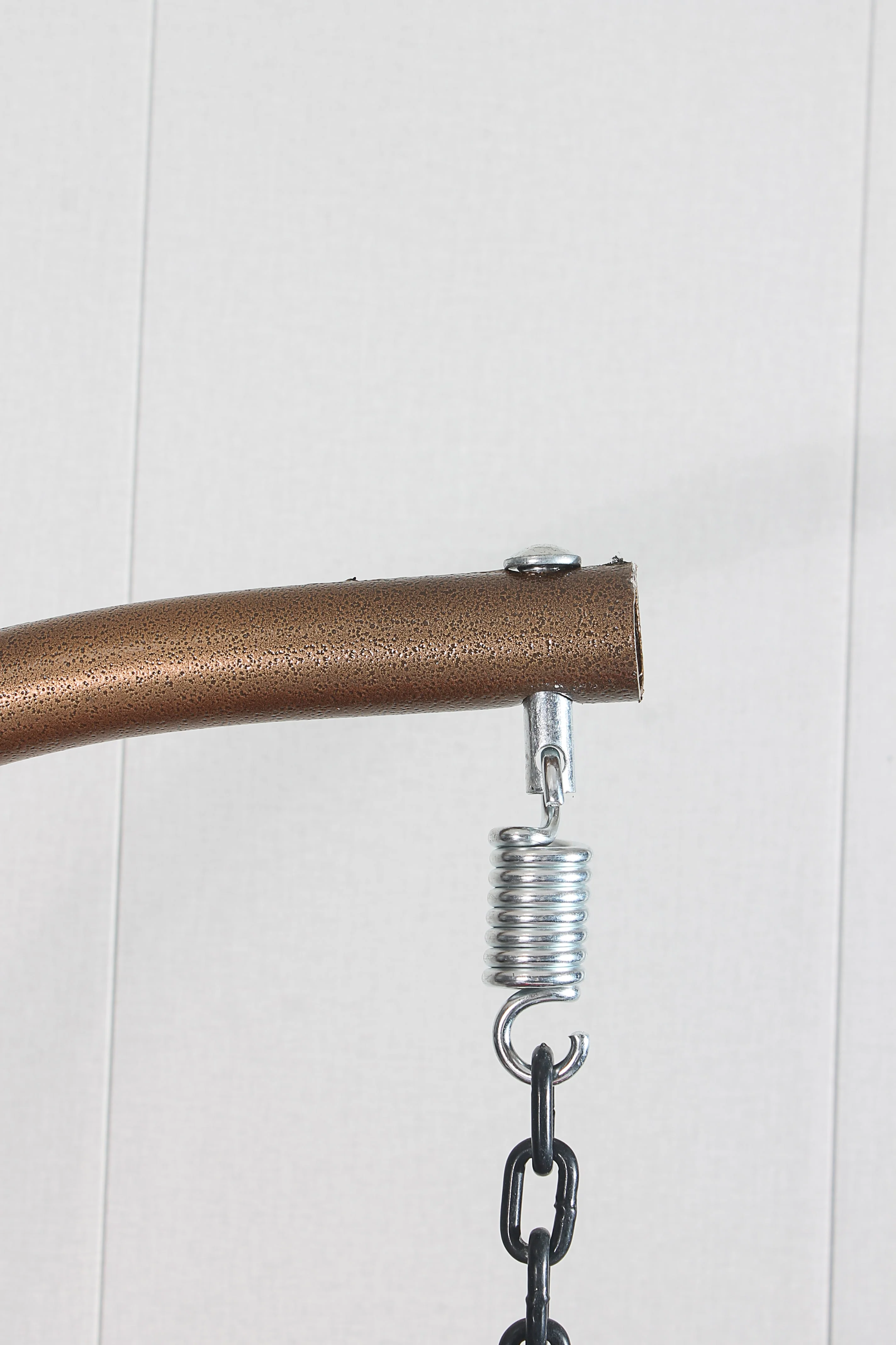 Egg Chair Hanging-  Brown Basket & Grey Cushion - Image 3