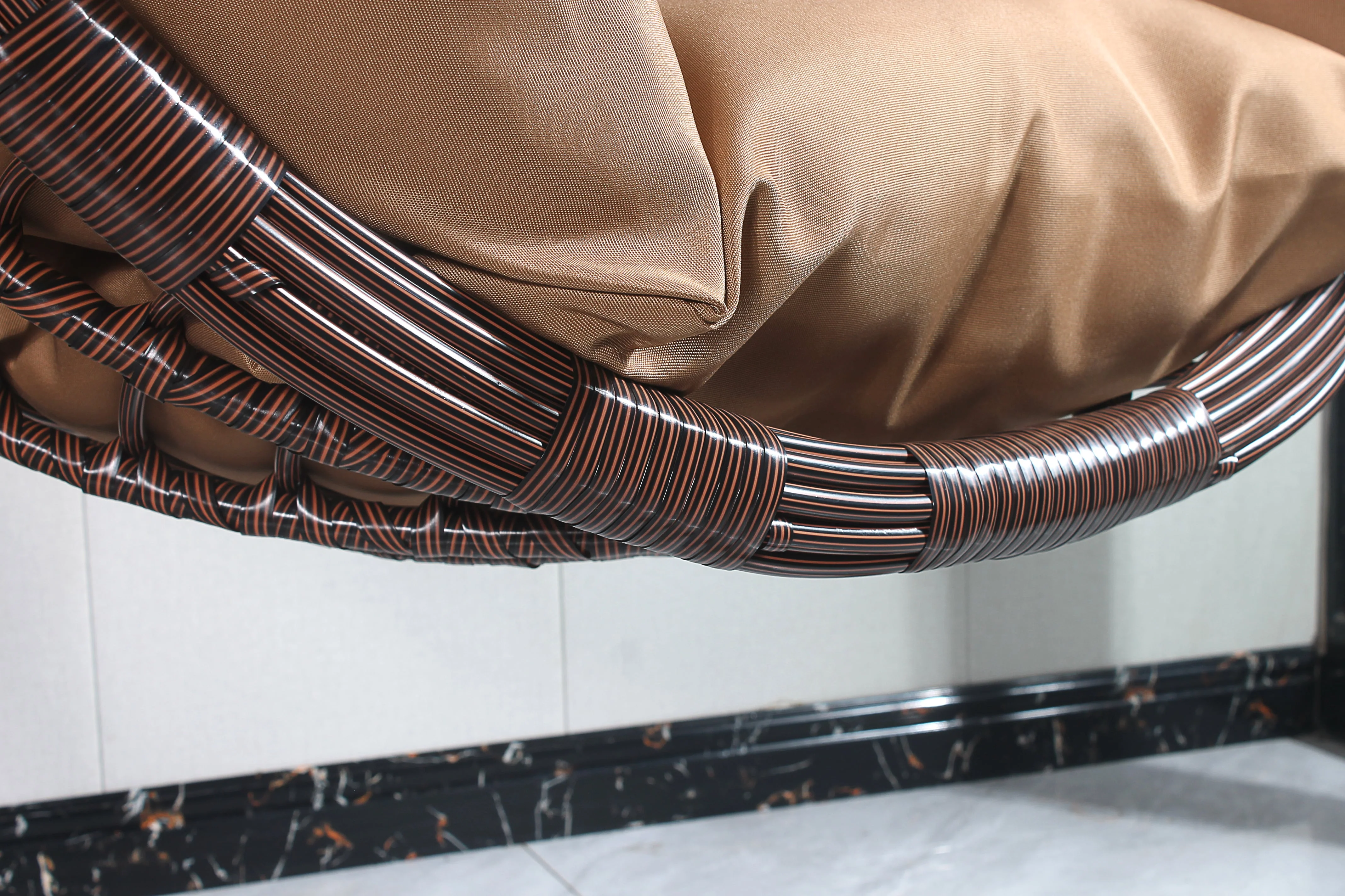 Egg Chair Hanging-  Brown Basket & Brown Cushion - Image 7