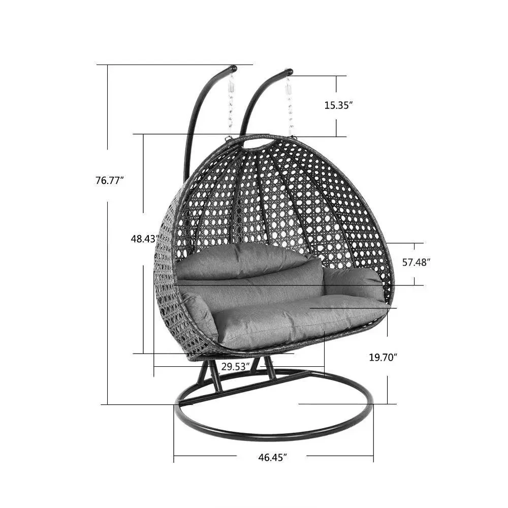 Double Seater Hanging Egg Chairs - Supreme Model - Image 7