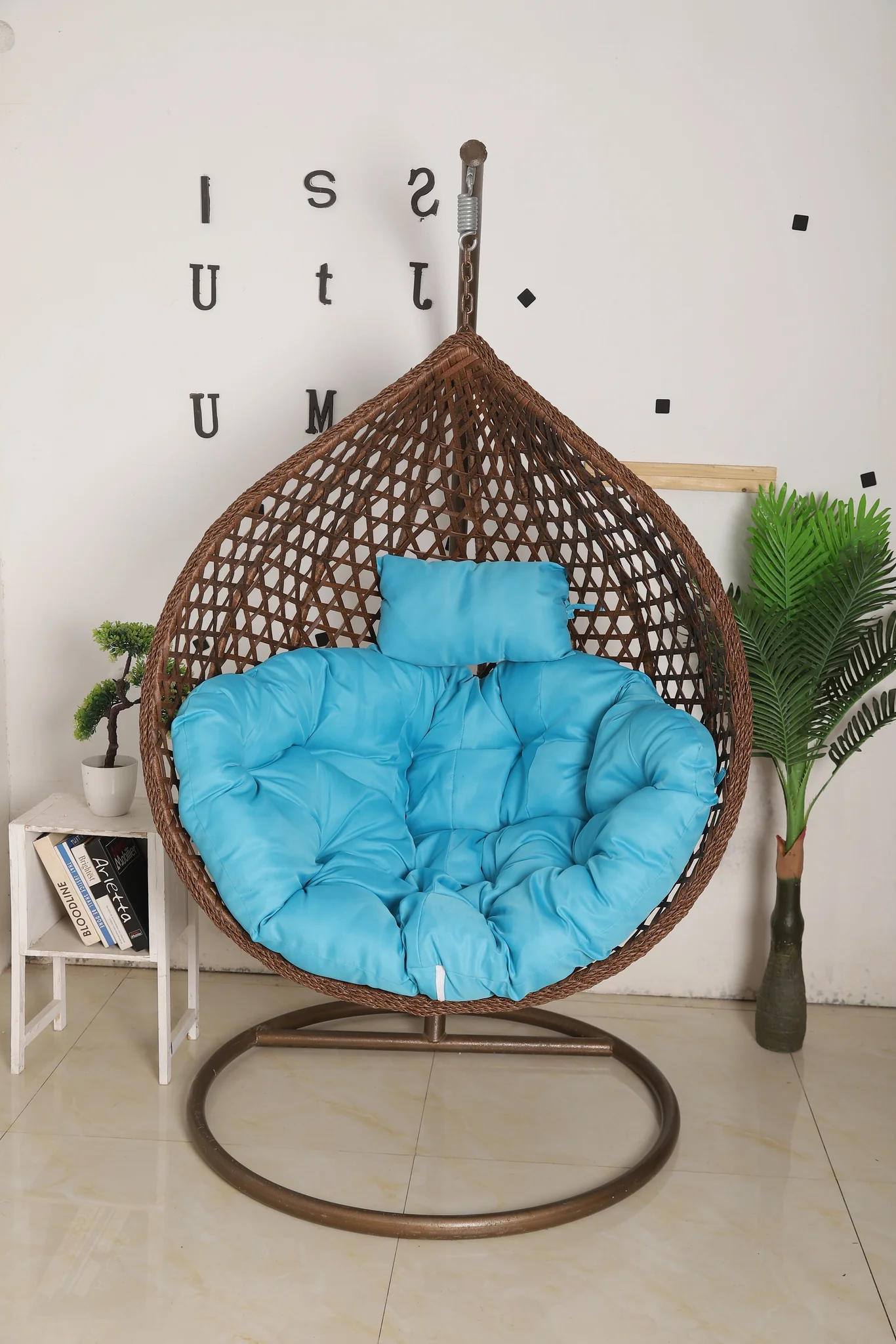 Egg Chair Hanging LUXURY model - Brown Basket - Image 7