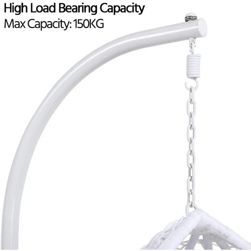 Egg Chair Hanging-  White Basket & Grey Cushion - Image 3