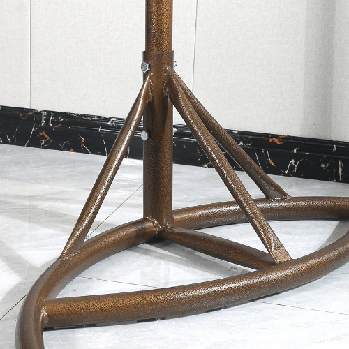 Single Hanging Egg Chair - Brown Basket & Brown Cushion - Image 5